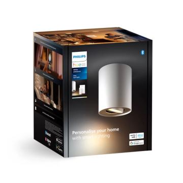 Philips - LED Zatemnitveni reflektor Hue PILLAR 1xGU10/4,2W/230V 2200-6500K + Daljinski upravljalnik bela