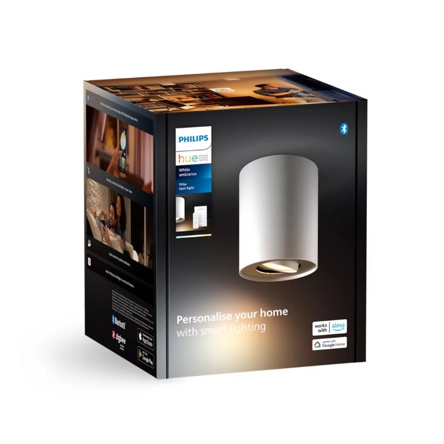 Philips - LED Zatemnitveni reflektor Hue PILLAR 1xGU10/4,2W/230V 2200-6500K + Daljinski upravljalnik bela