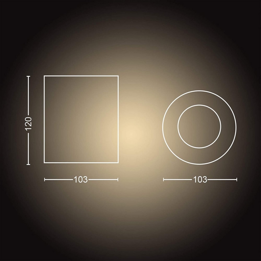 Philips - LED Zatemnitveni reflektor Hue PILLAR 1xGU10/4,2W/230V 2200-6500K + Daljinski upravljalnik bela