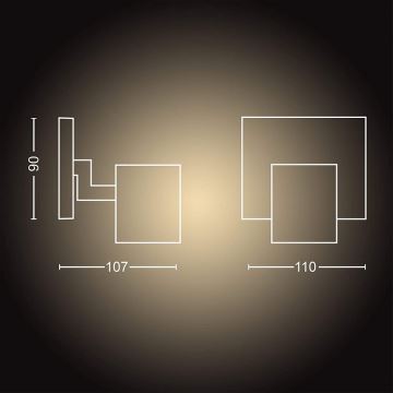 Philips - LED Zatemnitveni reflektor Hue RUNNER 1xGU10/4,2W/230V 2200-6500K črna