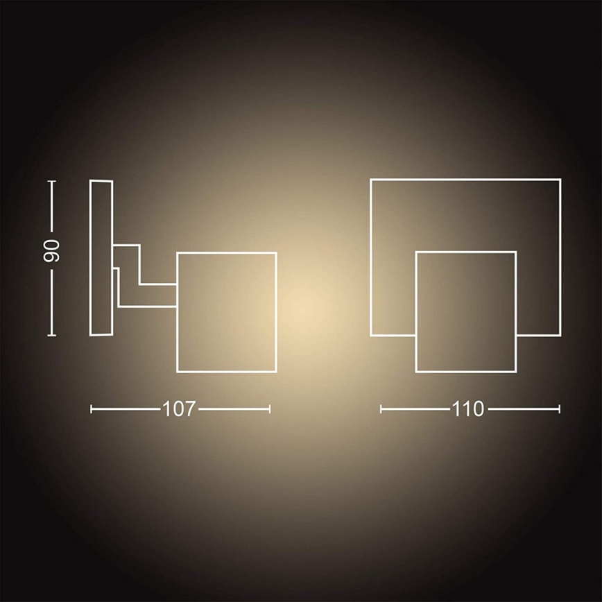 Philips - LED Zatemnitveni reflektor Hue RUNNER 1xGU10/4,2W/230V 2200-6500K črna