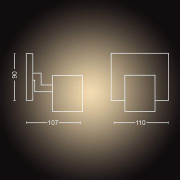 Philips - LED Zatemnitveni reflektor Hue RUNNER 1xGU10/4,2W/230V 2200-6500K + Daljinski upravljalnik bela