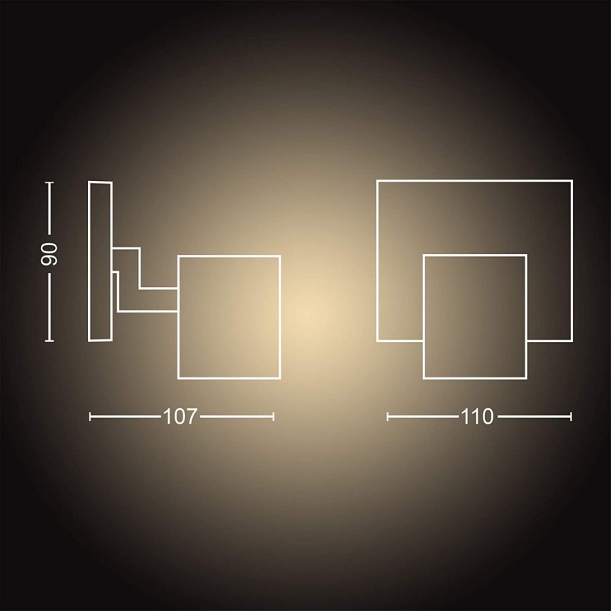 Philips - LED Zatemnitveni reflektor Hue RUNNER 1xGU10/4,2W/230V 2200-6500K + Daljinski upravljalnik bela