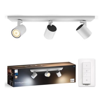 Philips - LED Zatemnitveni reflektor Hue RUNNER 3xGU10/4,2W/230V 2200-6500K + Daljinski upravljalnik bela