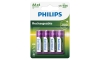 Philips R6B4A210/10 - 4 kom Polnilna baterija AA MULTILIFE NiMH/1,2V/2100 mAh