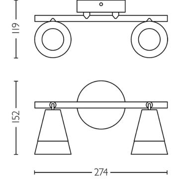 Philips - Reflektor CLEFT 2xGU10/5W/230V