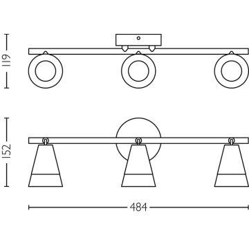 Philips - Reflektor CLEFT 3xGU10/5W/230V