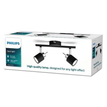 Philips - Reflektor 2xGU10/35W/230V črna