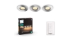 Philips - SET 3x LED Zatemnitvena kopalniška svetilka Hue ADORE 1xGU10/5W/230V IP44 + Daljinski upravljalnik