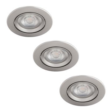 Philips - SET 3x LED Zatemnitvena vgradna svetilka LED/5W/230V 2700K