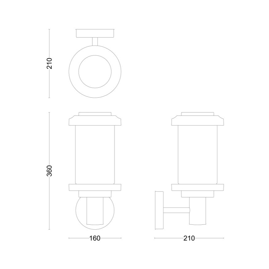 Philips - Zunanja stenska svetilka LISTRA 1xE27/25W/230V IP44