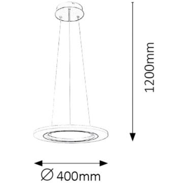 Rabalux 2428 - LED Lestenec ADRIENNE LED/20W/230V srebrni