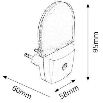 Rabalux - LED svetilka za vtičnico LED/0,5W/230V