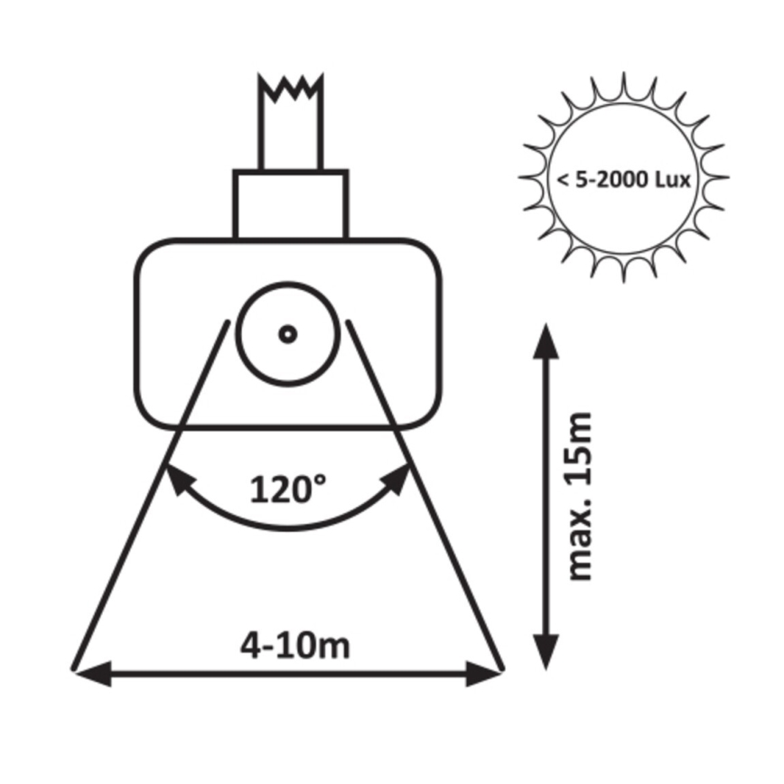 Rabalux - LED Reflektor s senzorjem LED/10W/230V 4000K IP44 črna