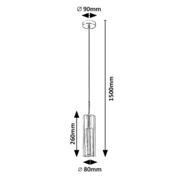 Rabalux - Lestenec na vrvici 1xGU10/50W/230V prozorna/krom