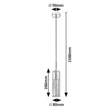 Rabalux - Lestenec na vrvici 1xGU10/50W/230V prozorna/črna