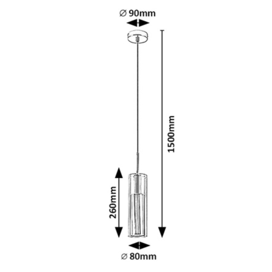 Rabalux - Lestenec na vrvici 1xGU10/50W/230V prozorna/črna