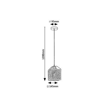 Rabalux - Lestenec na vrvici 1xE27/40W/230V črna