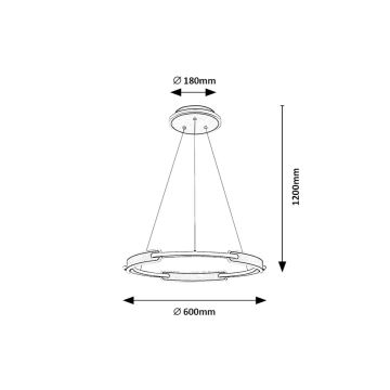 Rabalux - LED Lestenec na vrvici LED/45W/230V 3000K/4000K