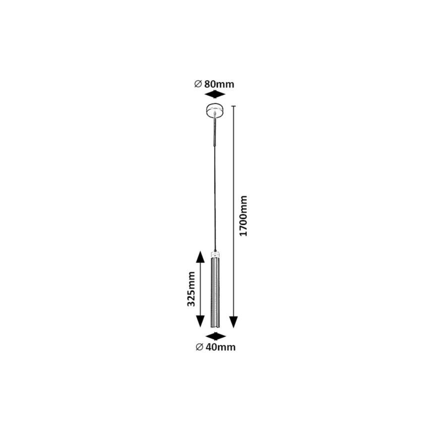 Rabalux - LED Lestenec na vrvici LED/10W/230V 4000K črna/zlata