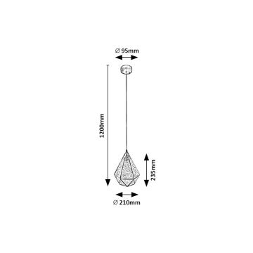 Rabalux - Lestenec na vrvici 1xE14/40W/230V modra/zlata