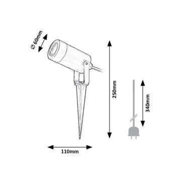 Rabalux - Zunanja svetilka 1xGU10/4W/230V IP65