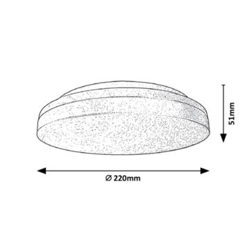 Rabalux - LED Kopalniška stropna svetilka LED/18W/230V IP54 3000K/4000K/6000K