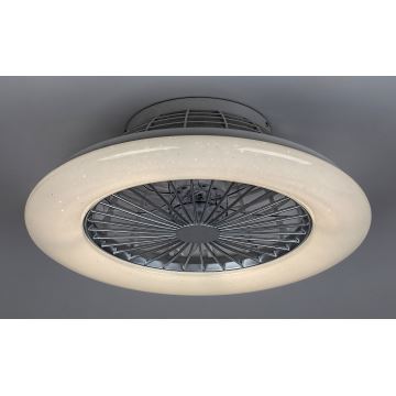 Rabalux - LED Zatemnitvena stropna svetilka z ventilatorjem LED/30W/230V + Daljinski upravljalnik 3000-6500K