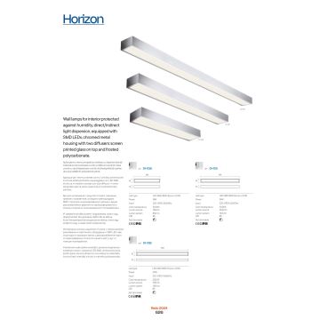 Redo 01-1130 - LED Kopalniška luč za osvetlitev ogledala HORIZON LED/18W/230V 60 cm IP44
