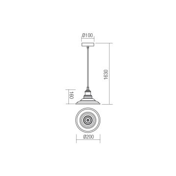 Redo 01-1294 - Lestenec na vrvici SPINNER 1xE27/42W/230V