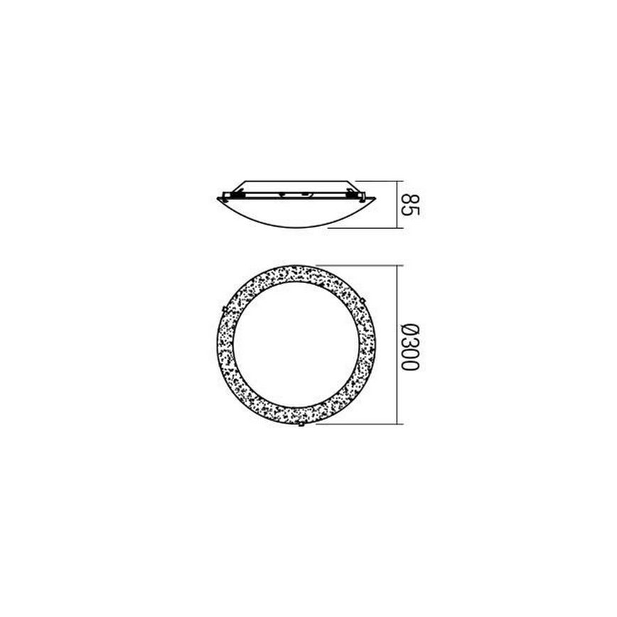 Redo 05-864 - LED Stropna svetilka ARTEMIS LED/12W/230V pr. 30 cm zlata