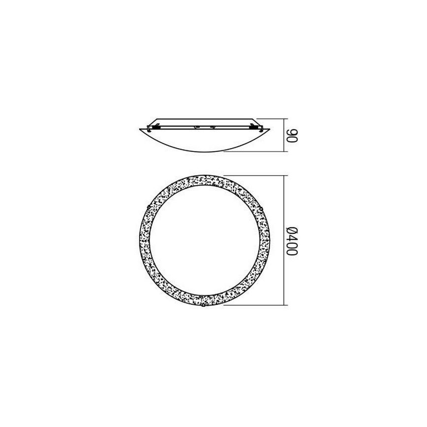 Redo 05-866 - LED Stropna svetilka ARTEMIS LED/18W/230V pr. 40 cm zlata