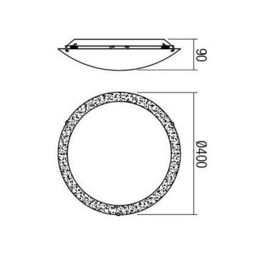 Redo 05-867 - LED Stropna svetilka ARTEMIS LED/18W/230V pr. 40 cm srebrna