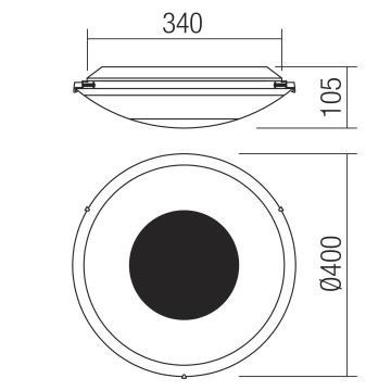 Redo 05-899 - LED Kristalna stropna svetilka RA LED/18W/230V pr. 40 cm zlata