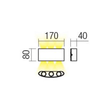 Redo 90225 - LED Zunanja stenska svetilka FABO LED/6W/230V 3000K IP54 bela