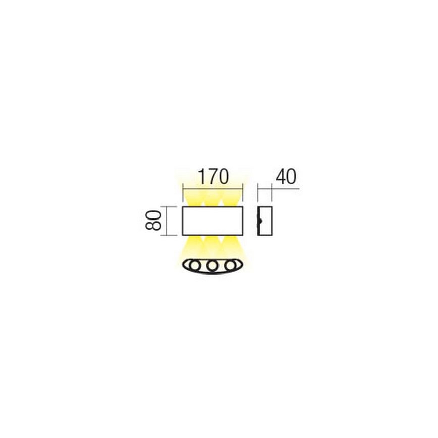 Redo 90225 - LED Zunanja stenska svetilka FABO LED/6W/230V 3000K IP54 bela