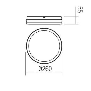 Redo 90290 - LED Zunanja stropna svetilka s senzorjem ISOLA LED/24W/230V 3000/4000/6500K IP54