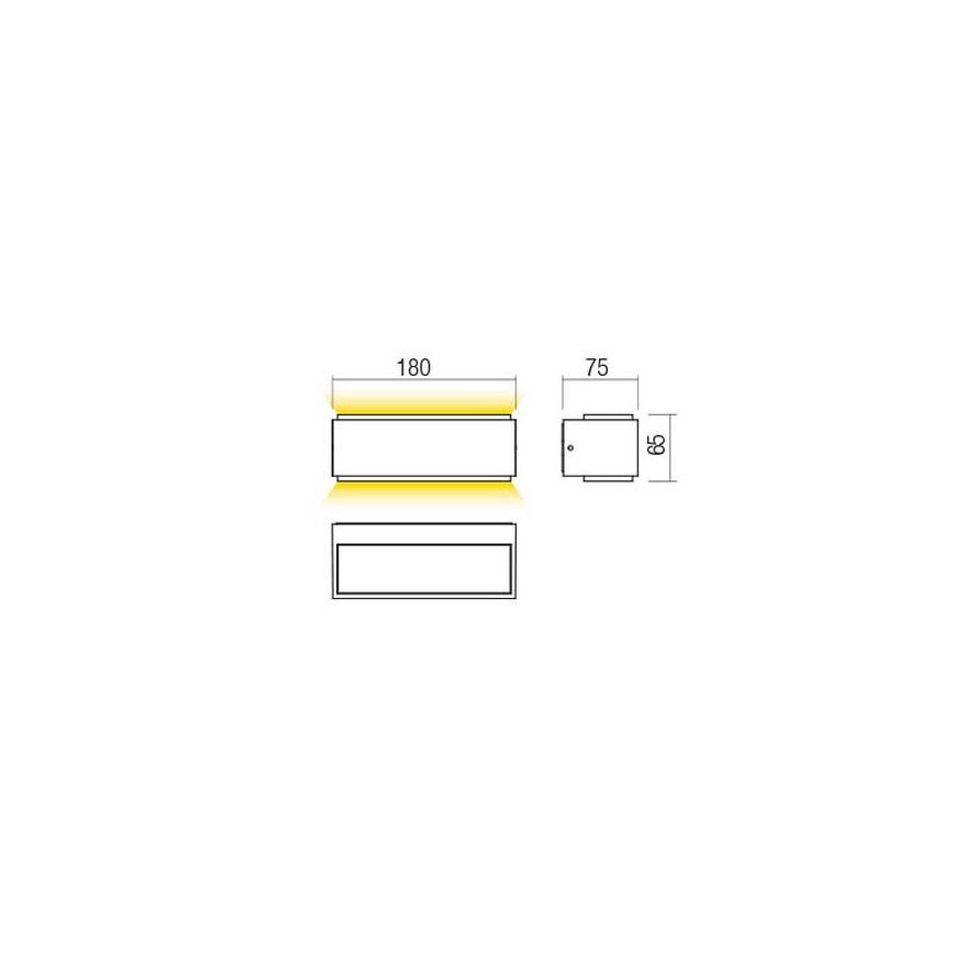 Redo 90404 - LED Zunanja stenska svetilka DASH LED/9W/230V 4000K IP65 rjava