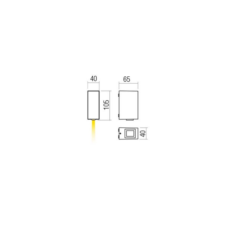 Redo 90418 - LED Zunanja stenska svetilka ACE LED/3,36W/230V 4000K IP54 rjava