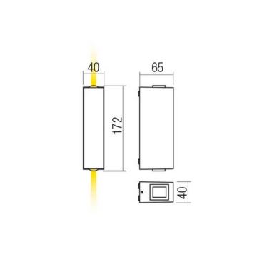 Redo 90424 - LED Zunanja stenska svetilka ACE LED/5,84W/230V 4000K IP54 rjava