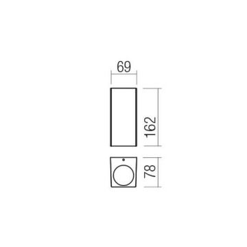 Redo 90530 - LED Zunanja stenska svetilka BRIO LED/10W/230V 3000K IP54 antracit