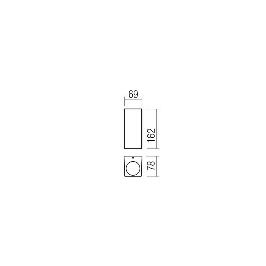 Redo 90530 - LED Zunanja stenska svetilka BRIO LED/10W/230V 3000K IP54 antracit