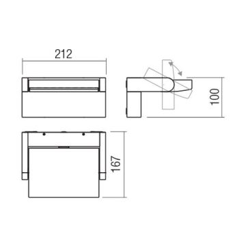 Redo 90584 - LED Zunanja stenska svetilka FLIP LED/20W/230V CRI 90 3000K IP54 antracit