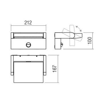 Redo 90587 - LED Zunanja stenska svetilka s senzorjem FLIP LED/20W/230V CRI 90 3000K IP54 antracit