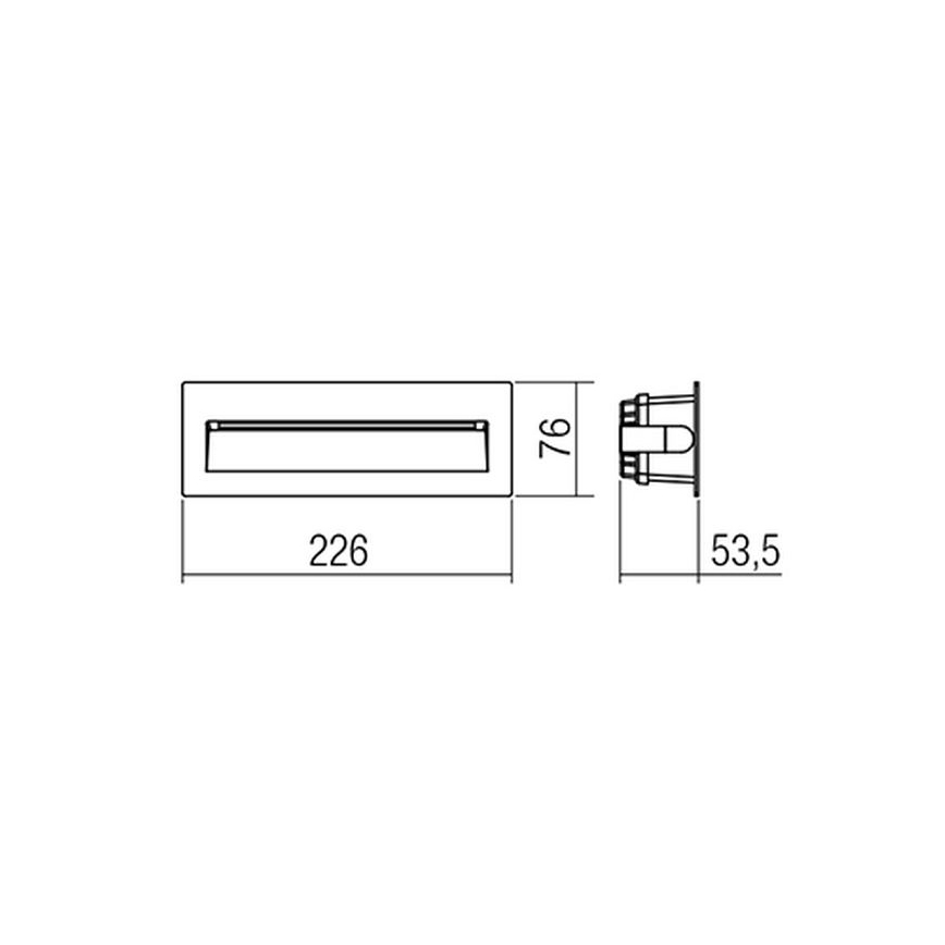 Redo 9092 - LED Zunanja stopniščna svetilka IGOR LED/6W/230V 3000K IP54 antracit