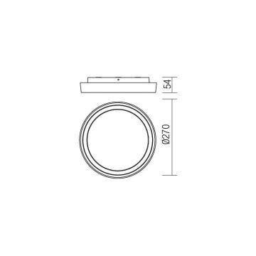 Redo 9180 - LED Zunanja stropna svetilka BEZEL LED/25W/230V IP54 bela