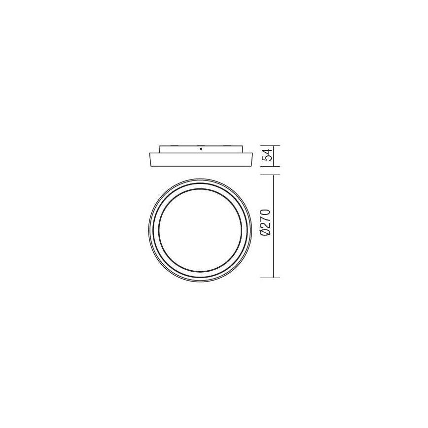 Redo 9180 - LED Zunanja stropna svetilka BEZEL LED/25W/230V IP54 bela