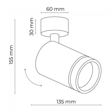 Reflektor JET 1xGU10/10W/230V črna