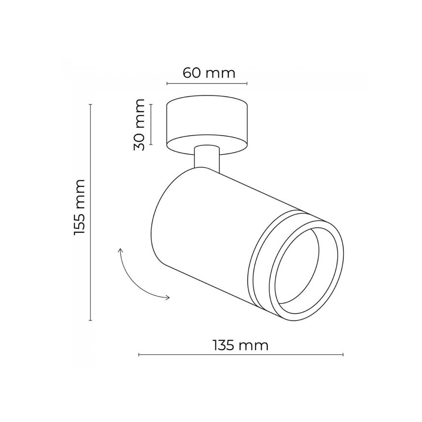 Reflektor JET 1xGU10/10W/230V črna