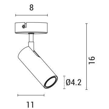 Reflektor ROSETTE 1xGU10/7W/230V bela